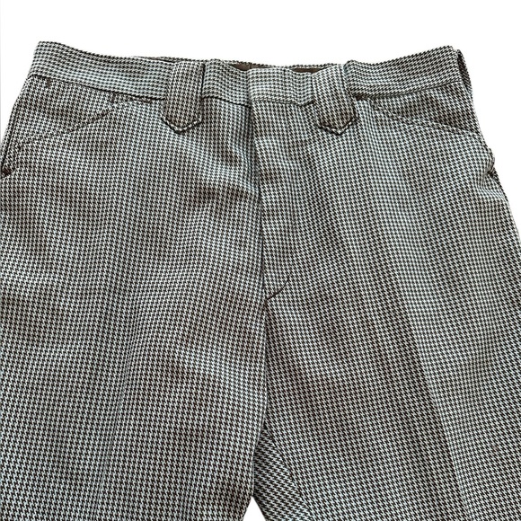 Sears Perma-Prest Vintage Men's 36x32 Black and Blue Checkered Dress Pants - Picture 4 of 8